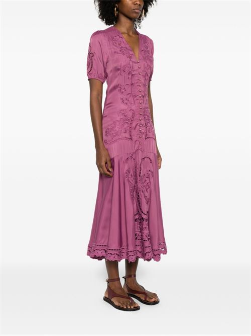 Richelieu sateen maxi dress FARM RIO | 344401PINKL0027